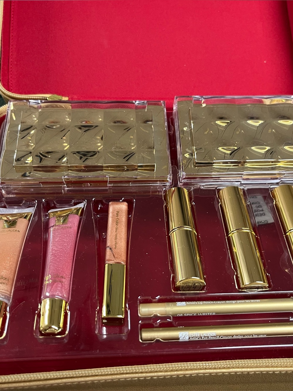 Estee Lauder Gold and Pink Makeup Set